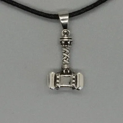 Thors Hammer Mjolnir Pendant 925 Silver Viking Axe Odin Thor Norse Biker Celtic • £26.99