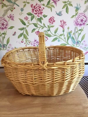 £39 • Buy Wicker Shopping Basket Also Suit Garden Trug Allotment Veg Fruit Egg Collection