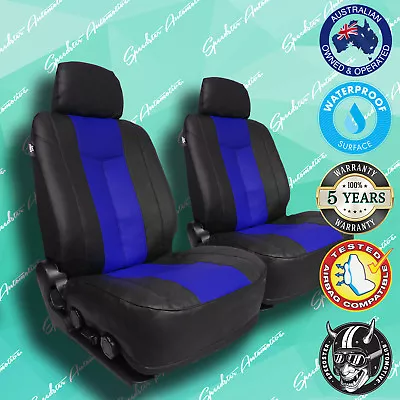 $130 • Buy Mitsubishi Asx Blue/black Leather Car Front Seat Covers, Vinyl All Over Seat
