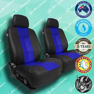 $130 • Buy Suzuki Grand Vitara Blue/black Leather Front Car Seat Covers Vinyl All Over Seat