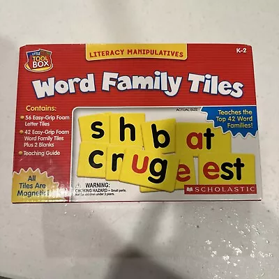 Scholastic Little Red Tool Box Word Building Tiles Magnetic Word Family • $29.99