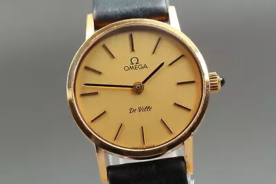 [Near MINT] Omega DeVille Cal 625 Gold Hand Winding Womens Watch From JAPAN • $517.26