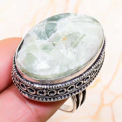 $2.99 • Buy Orange Seraphinite Gemstone Handmade Gift Jewelry Ring Size 8 V959
