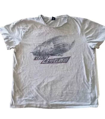 Led Zeppelin TShirt Mens Size 3XL XXXL Grey Classic Rock & Roll Band Blimp • $22