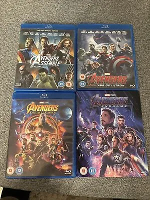 Marvel Avengers Movies 1 - 4 Complete Collection On Blu Ray • £9.99