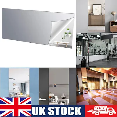 2Ft * 4Ft  Large Mirror Glass Home Gym Or Bathroom 2mm Thick Self-adhesive UK • £26.99