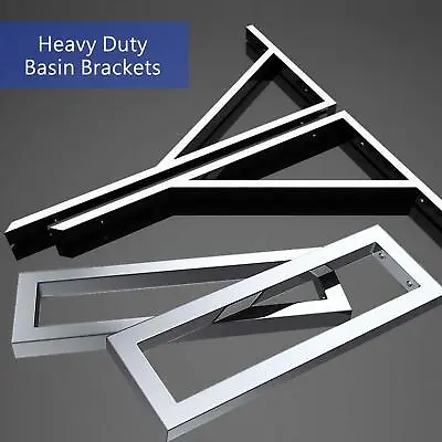 Durovin Basin Shelf Bracket Stainless Steel Wall Mounted Mirror Finish 450-500mm • £63