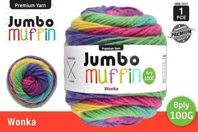 100% 8 Ply Knitting Yarn JUMBO Premium Acrylic Crochet Craft 200g Super Soft 5PC • $41.99