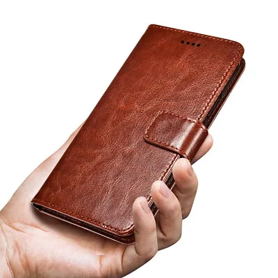 Genuine Leather Case  For Xiaomi Redmi Cover Note 4 5 10 11 S2 K20 K30 Pro Lite • £8.69