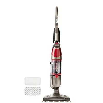 Bissell Symphony Vacuum/Steam Mop With 2 Mop Pads - Red • $64.99