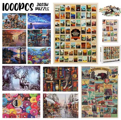 1000 Piece Jigsaw Puzzle Adult Kids Games Animal World Scenery Home Gift 70 X 50 • $19.95