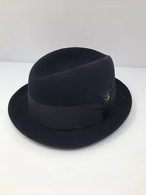 Vintage Royal Stetson Blue Fedora Hat Size 58   7 1/4 John B Stetson Company • $79.99