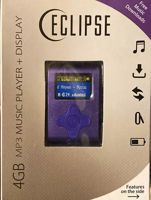 Eclipse Fit Clip 4GB MP3 Player Brand New Sealed - Purple Free Shipping! • $32