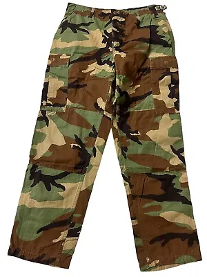 US Army Combat Trousers Hot Weather Woodland Camo BDU Cotton Pockets Adjustable • $19.93