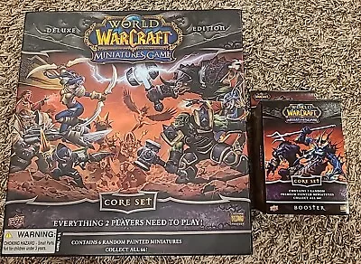 World Of Warcraft Deluxe Edition Miniatures Game Core Set Extra Card Booster Box • $74.95