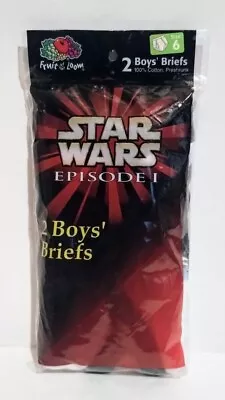 Vintage Fruit Of The Loom Star Wars Episode 1 Boys Briefs Underwear 2 Pack • $59.99