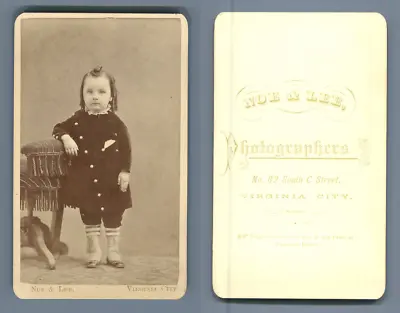 Noe & Lee Virginia City Little Girl Vintage CDV Albumen Business Card • $96.12