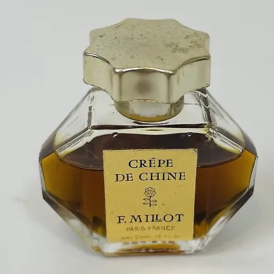 Vintage F. Millot Crepe De Chine Perfume Parfum PARIS France .5 1/2 Fl Oz 1960s • $47.98