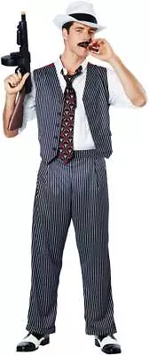 California Costume Pinstripe Mafia Gangster Adult Men Halloween Outfit 01582 • $22.20