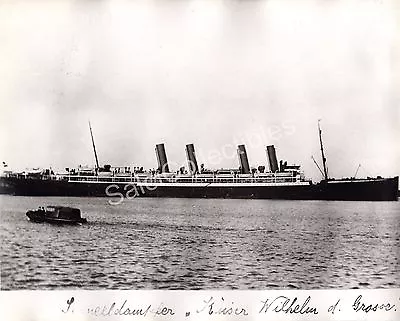 Norddeutscher Lloyd Kaiser Wilhelm Der Grosse Ocean Liner Ship Photo 9.25x11.5 • $69.99