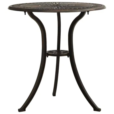 £118.50 • Buy VidaXL Garden Table Bronze 62x62x65 Cm Cast Aluminium GF0