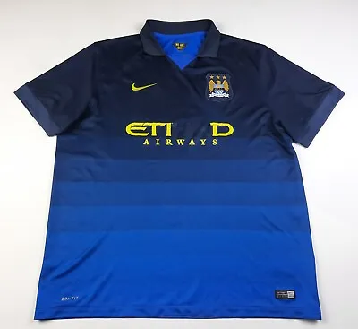 Manchester City 2014-2015 Away Football Shirt Jersey Nike Kit Size 2XL • $23.52