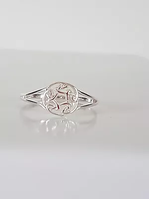 925 Sterling Silver Celtic Circle Twist Knot Band Ring Women Size  6 7 8 9 • $14.99