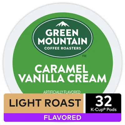 Green Mountain Coffee Caramel Vanilla Cream K-Cup Pods Light Roast 32 Count • $19.99