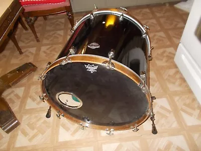 Ddrum 24x20 Deep Custom Bass Drum USA Maple Black Dye Black Hardware Dominion • $399.99