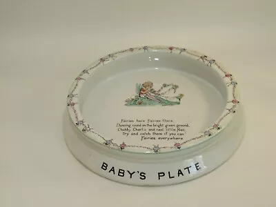 £150 • Buy Rare Shelley Hilda Cowham Nurseryware Baby's Plate Circa 1924 - Nursery Rhyme
