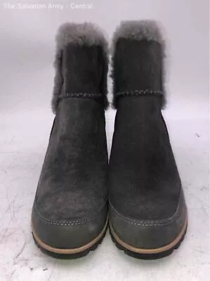 UGG Womens Malvella1120802 Gray Suede Round Toe Ankle Snow Boots Size 7 • $18.50