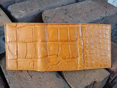 Genuine American Wild Alligator Trifold Wallet Mens Leather Hide Skin Gator JY75 • $225