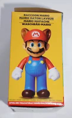 Super Mario Raccoon Mario Collectible Figure 2.5 Nintendo Jakks Pacific NEW • $16