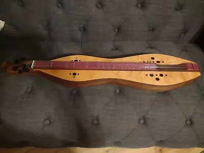 Cherry Over Walnut 4-string Hour-glass Mountain Dulcimer • $500