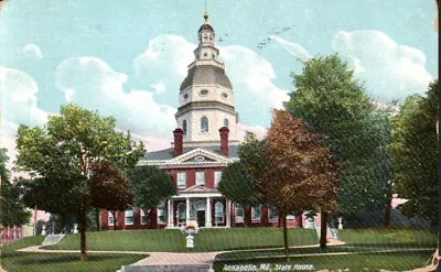 Postcard-Annapolis Maryland State House Divided Back Posted 1912 1506 • $5.89