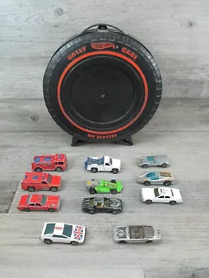 Assorted Lot Of 11 Vintage Hot Wheels Cars 1970s With 12 Car Rally Case • $39.95