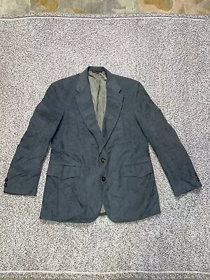 Sheplers Gray Western Blazer Mens 40R Vintage Sport Coat Yoked 2 Button USA • $39.99