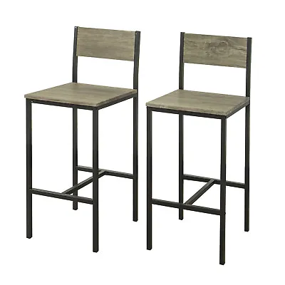 £58.95 • Buy SoBuy Set Of 2 Kitchen Breakfast Bar Stools High Back Dining Chairs,FST53x2,UK