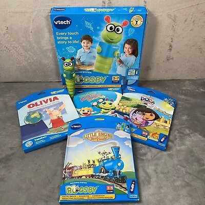 Bugsby Reading System Stylus/Pen Books Set Of 4 Age 3-7 Dora Olivia Train • $42.99