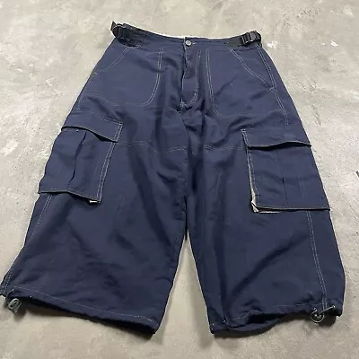 90s MACGEAR Cargo Shorts 32 34 Raver Belted Baggy Skater Hiking Y2K Wide Leg 00s • $69.99