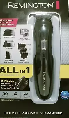 Remington All In 1 Grooming Kit Rechargeable Nose Ear Body Hair Neck Trimmer NEW • $21.99