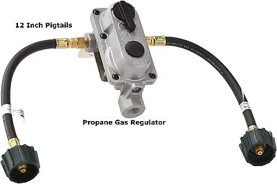 Propane Gas Regulator 2 Stage Auto Changeover Dual Tank RV 2 Hose Camping Camp • $54.99