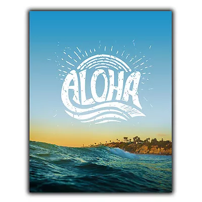 £4.49 • Buy ALOHA Hawaiian Hawaii METAL PLAQUE WALL SIGN Inspirational Humorous Quote Art
