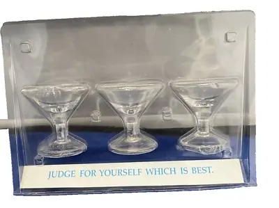 Grey Goose  Pravda Mini Martini Shot White Glasses Set Of 3 New • $15