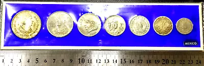 MEXICO ESTADOS UNIDOS MEXICANOS COIN 7 Sets 1910~ Silver ＆ Nickel Coins • $37.70
