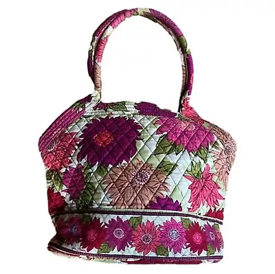 Vera Bradley Hello Dahlia! Quilted Angle Tote EUC Very Clean.  12x15” • $38.40