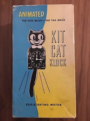 BOX ONLY VINTAGE ANIMATED ELECTRIC KIT CAT KlOCK ORIGINAL BOX ONLY USA 50’s • $65