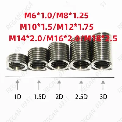 M6 M8 M10 M12 M14 M16 M18 Stainless Steel Helicoil Thread Repair Insert Coil • $3.75