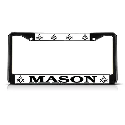 MASON MOSON  Black Heavy Duty Metal License Plate Frame • $17.99