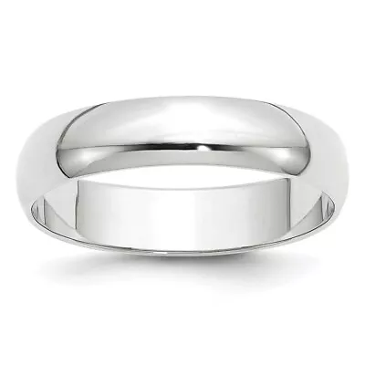 10k White Gold 5mm Round Wedding Band Ring Gift For Men Size 10 • $340